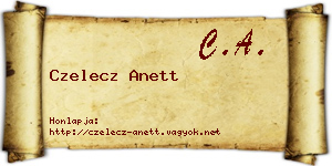 Czelecz Anett névjegykártya